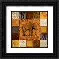 thumbnail image 1 of Pinto, Patricia 26x26 Black Ornate Wood Framed with Double Matting Museum Art Print Titled - African Collage II, 1 of 4