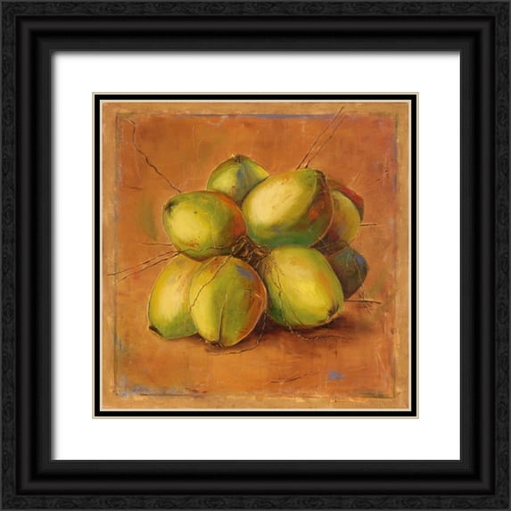 Pinto, Patricia 26x26 Black Ornate Wood Framed with Double Matting Museum Art Print Titled - Cocos Locos II