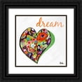 thumbnail image 1 of Pinto, Patricia 26x26 Black Ornate Wood Framed with Double Matting Museum Art Print Titled - Expressive Heart II, 1 of 4