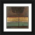 thumbnail image 1 of Pinto, Patricia 26x26 Black Ornate Wood Framed with Double Matting Museum Art Print Titled - Gold Forest II, 1 of 4