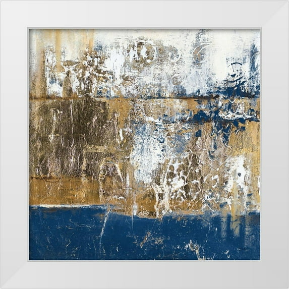 Pinto, Patricia 26x26 White Modern Wood Framed Museum Art Print Titled - Blue Contemporaneo