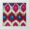 thumbnail image 1 of Pinto, Patricia 26x26 White Modern Wood Framed Museum Art Print Titled - Red Tropical Ikat II, 1 of 4