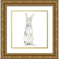 thumbnail image 1 of Pinto, Patricia 26x27 Gold Ornate Wood Framed with Double Matting Museum Art Print Titled - Cute Rabbit, 1 of 4