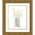 thumbnail image 1 of Pinto, Patricia 26x32 Gold Ornate Wood Framed with Double Matting Museum Art Print Titled - Spring Vase with Rocks, 1 of 4