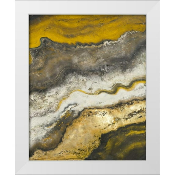 Pinto, Patricia 26x32 White Modern Wood Framed Museum Art Print Titled - Lava Flow II