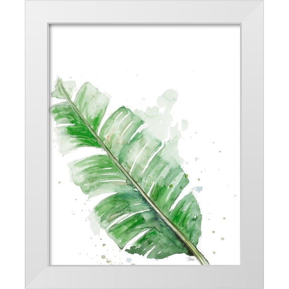 Pinto, Patricia 26x32 White Modern Wood Framed Museum Art Print Titled - Palm Frond III