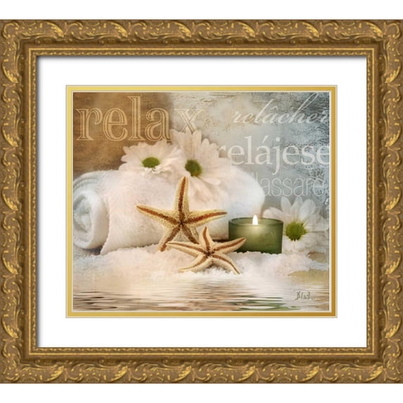 Pinto, Patricia 30x26 Gold Ornate Wood Framed with Double Matting Museum Art Print Titled - Relaxation II