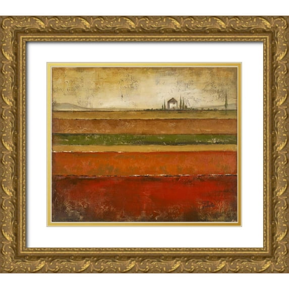 Pinto, Patricia 30x26 Gold Ornate Wood Framed with Double Matting Museum Art Print Titled - Tuscany I