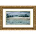 thumbnail image 1 of Pinto, Patricia 32x19 Gold Ornate Wood Framed with Double Matting Museum Art Print Titled - The Blue Forest Rectangle, 1 of 4
