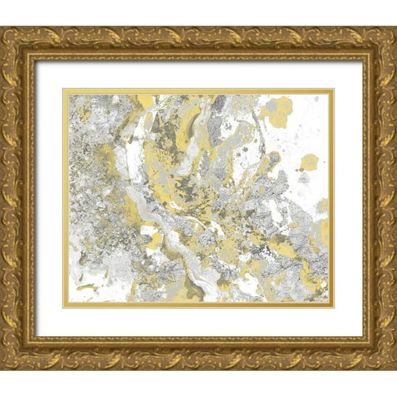 Pinto, Patricia 32x26 Gold Ornate Wood Framed with Double Matting Museum Art Print Titled - Space Turbulence I