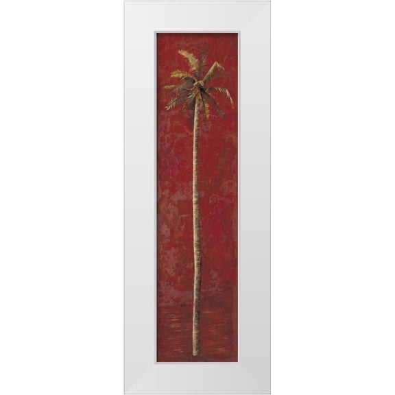 Pinto, Patricia 6x14 White Modern Wood Framed Museum Art Print Titled - Red Palm III