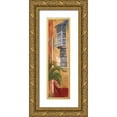thumbnail image 1 of Pinto, Patricia 8x18 Gold Ornate Wood Framed with Double Matting Museum Art Print Titled - Balcones De Cartagena I, 1 of 4