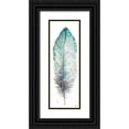 thumbnail image 1 of Pinto, Patricia 9x18 Black Ornate Wood Framed with Double Matting Museum Art Print Titled - Watercolor Feather White I, 1 of 4
