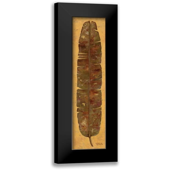 Pinto, Patricia 9x24 Black Modern Framed Museum Art Print Titled - Banana Leaf I