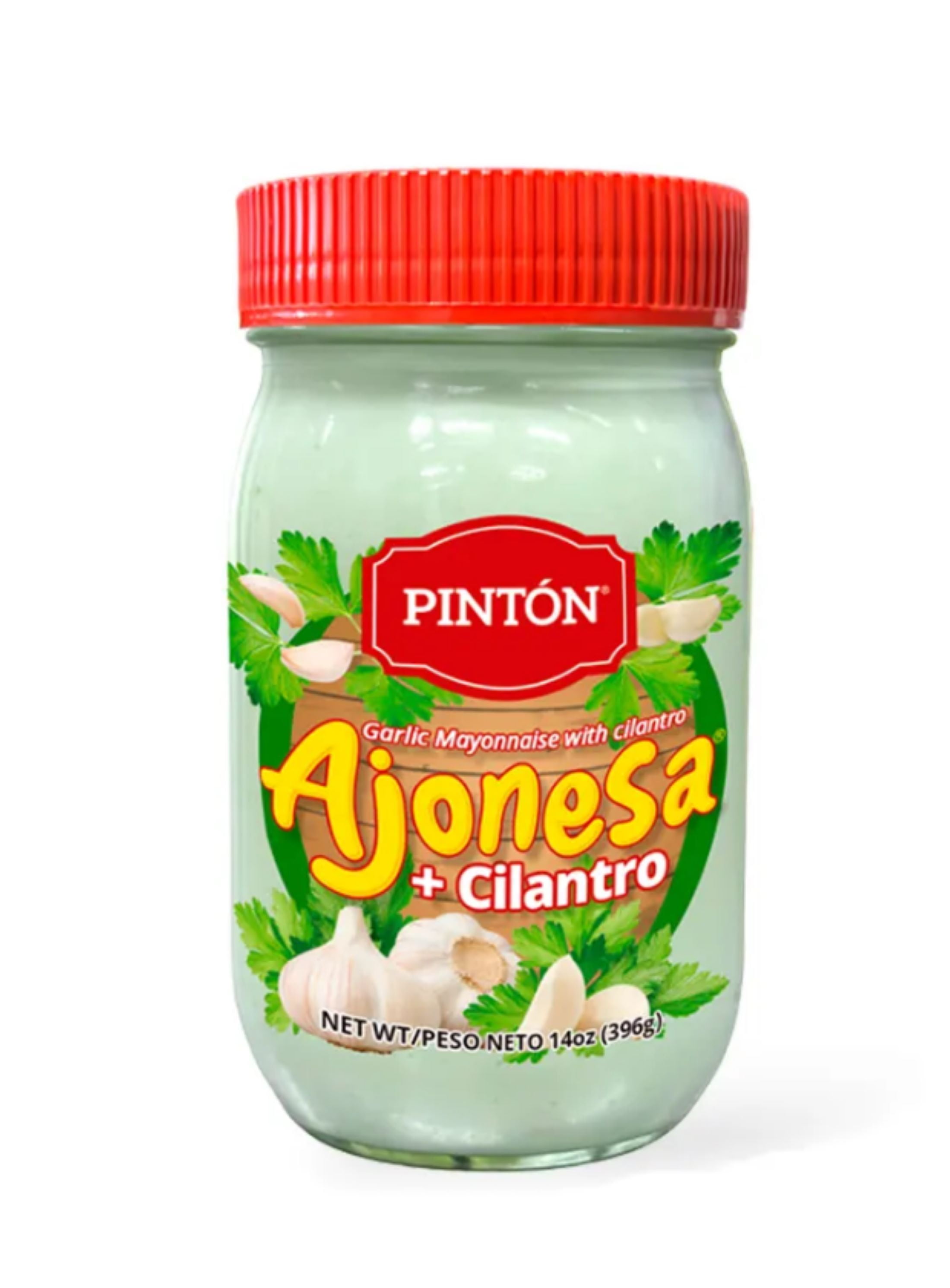 Pinton Ajonesa Cilantro, Garlic Mayonnaise with Cilantro, 14 oz Jar
