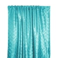 thumbnail image 1 of Pintuck Taffeta Cross Stitch Pattern Single Curtain Panel 54 Inch Wide Aqua, 1 of 1