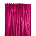 thumbnail image 1 of Pintuck Taffeta Cross Stitch Pattern Single Curtain Panel 54 Inch Wide Fuchsia, 1 of 1