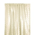 thumbnail image 1 of Pintuck Taffeta Cross Stitch Pattern Single Curtain Panel 54 Inch Wide Ivory, 1 of 1