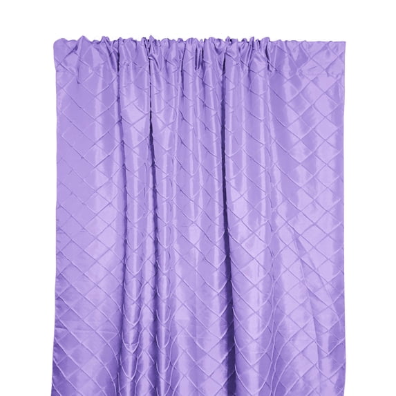 Pintuck Taffeta Cross Stitch Pattern Single Curtain Panel 54 Inch Wide Lavender