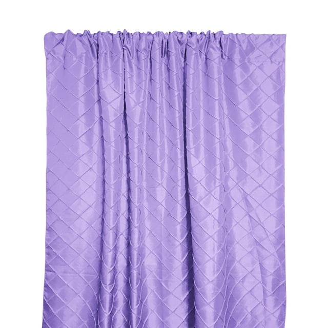 Pintuck Taffeta Cross Stitch Pattern Single Curtain Panel 54 Inch Wide Lavender