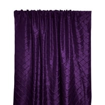 Pintuck Taffeta Cross Stitch Pattern Single Curtain Panel 54 Inch Wide Plum