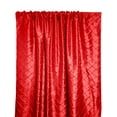 thumbnail image 1 of Pintuck Taffeta Cross Stitch Pattern Single Curtain Panel 54 Inch Wide Red, 1 of 1