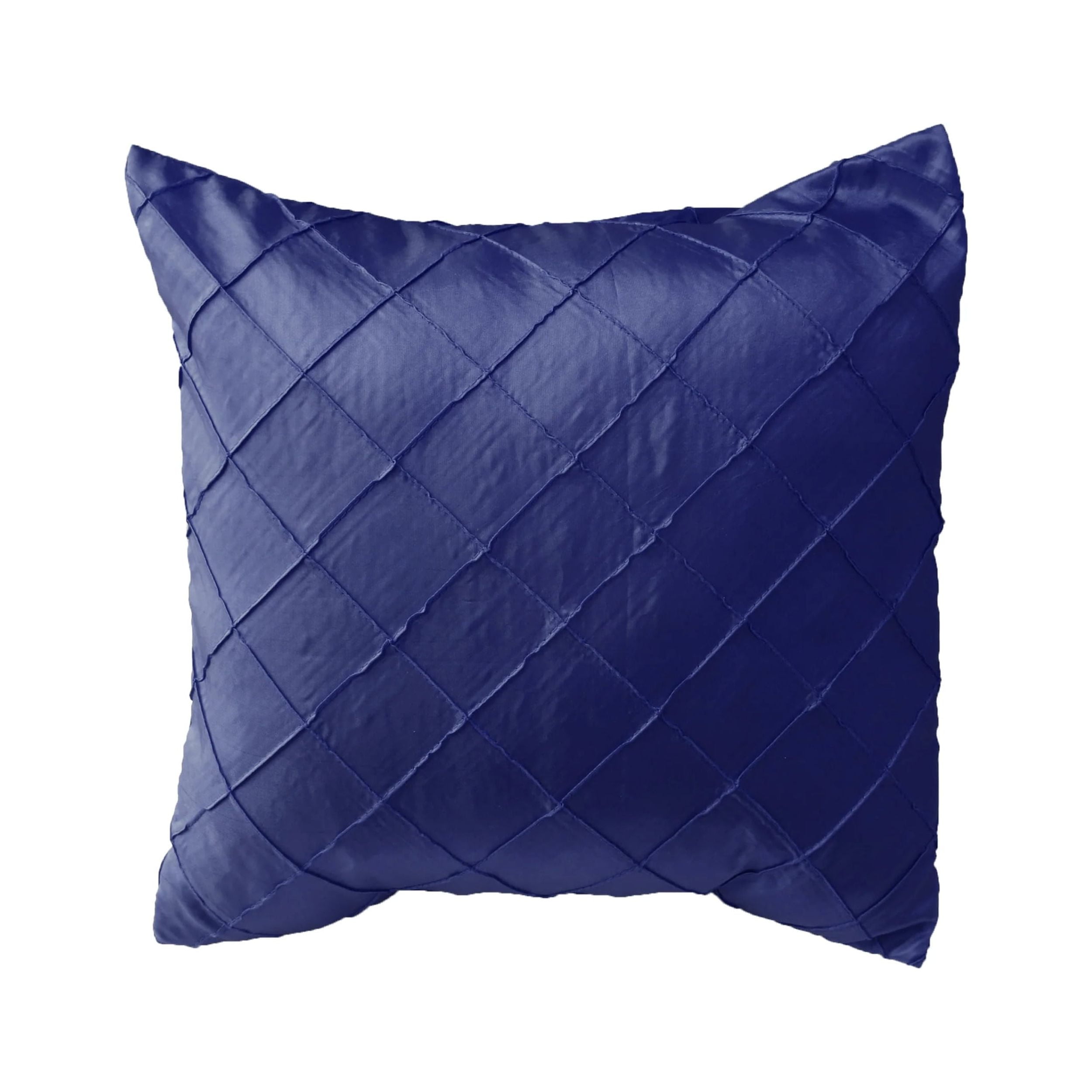 Pintuck Taffeta Decorative Throw Pillow Sham Cushion Cover Navy