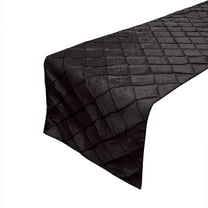 Pintuck Taffeta Table Runner Black