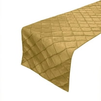 Pintuck Taffeta Table Runner Gold