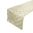 thumbnail image 1 of Pintuck Taffeta Table Runner Ivory, 1 of 1