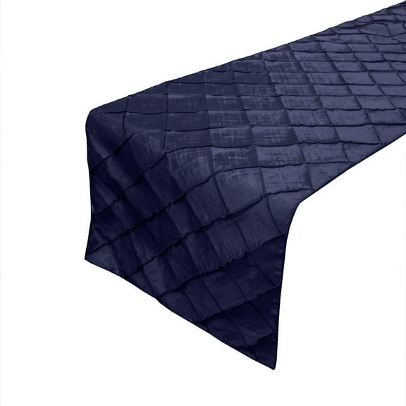 Pintuck Taffeta Table Runner Navy
