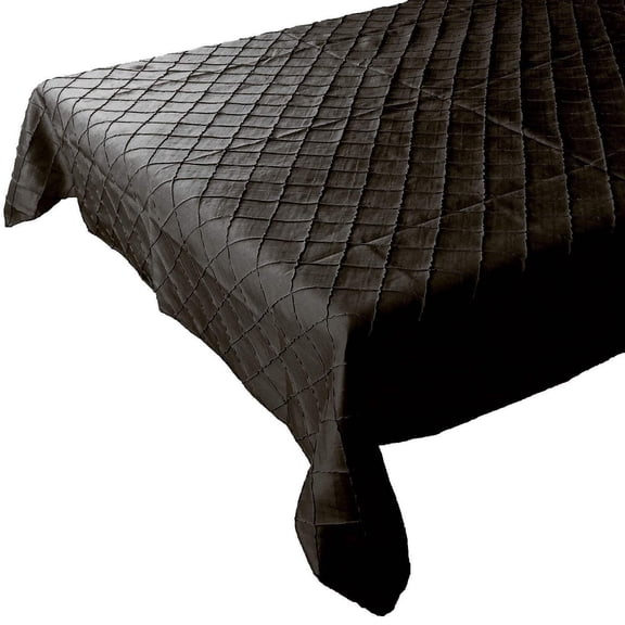 Pintuck Taffeta Tablecloth Black