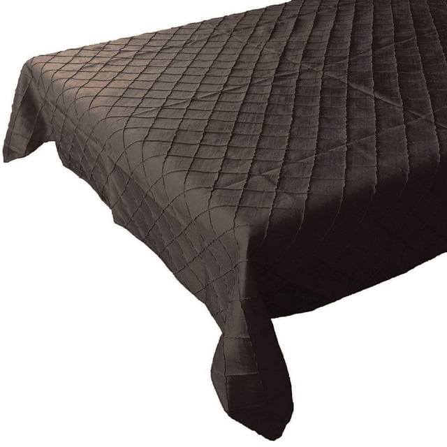 Pintuck Taffeta Tablecloth Brown