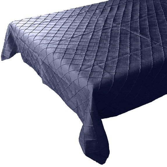 Pintuck Taffeta Tablecloth Navy