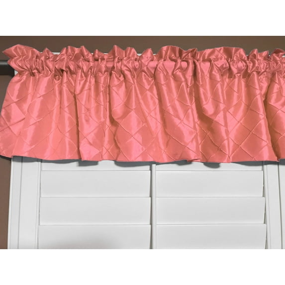 Pintuck Window Valance 52" Wide Coral