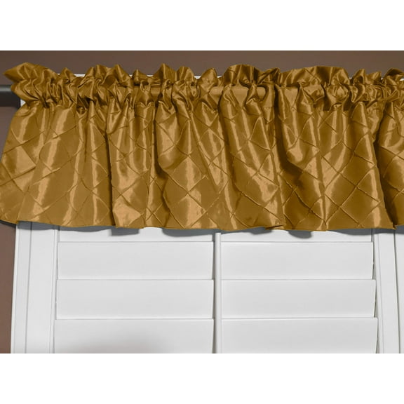 Pintuck Window Valance 52" Wide Gold