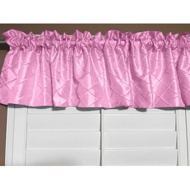 Pintuck Window Valance 52" Wide Pink
