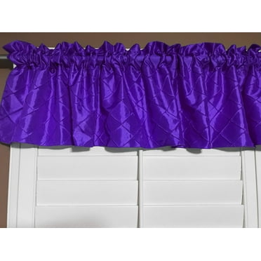 Pintuck Window Valance 52" Wide Purple