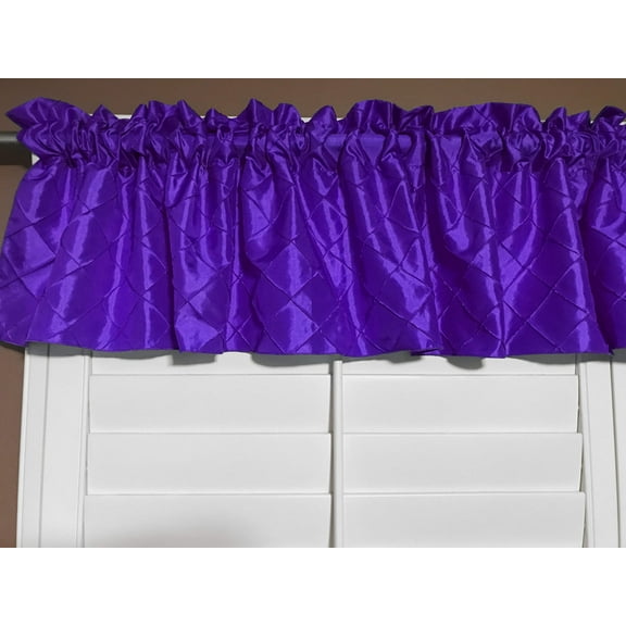 Pintuck Window Valance 52" Wide Purple