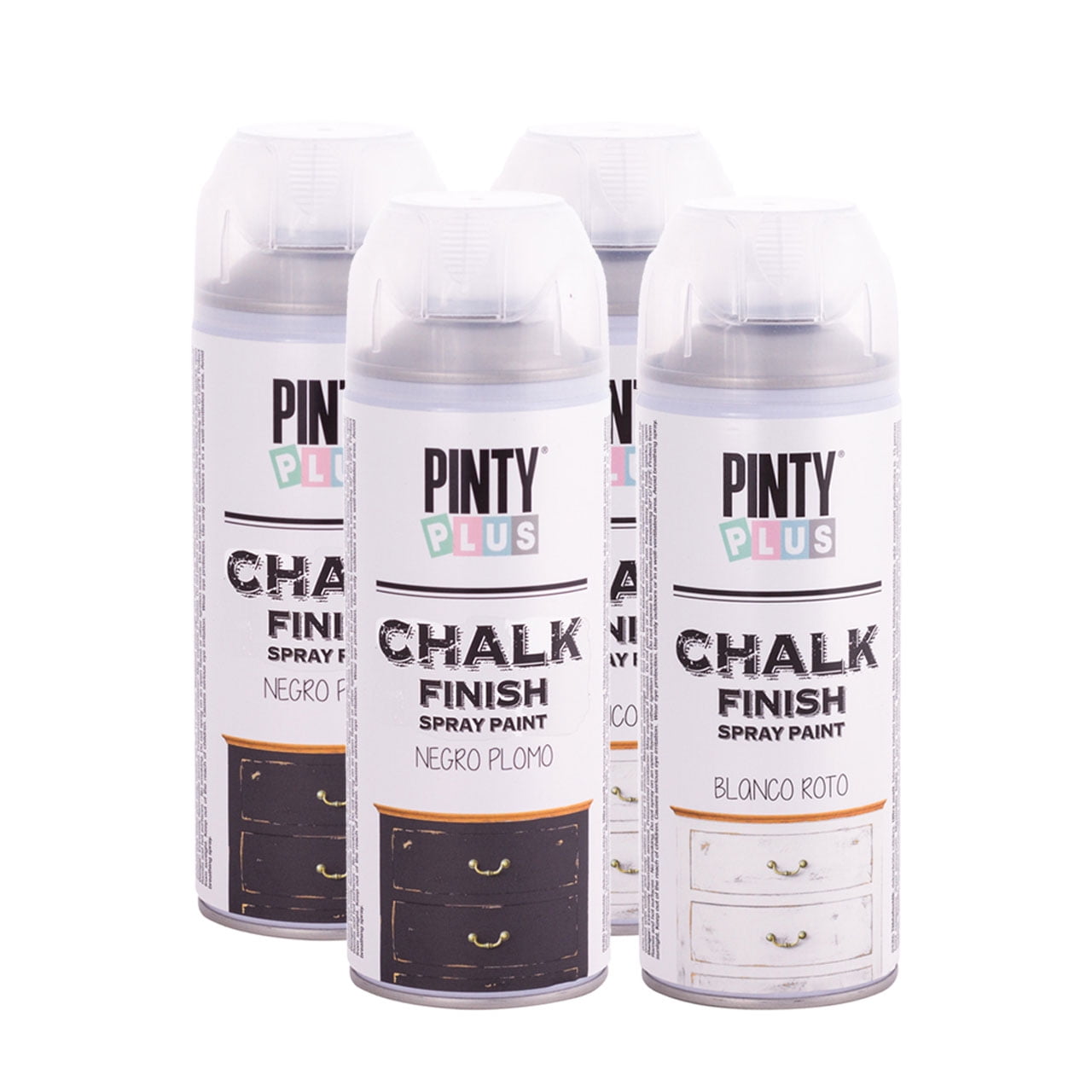 Pintura en spray efecto tiza vintage Pintyplus Chalk blanco roto