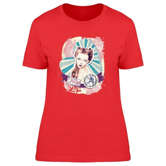 Pinup Woman T-Shirt Women -Image by Shutterstock, Female Small