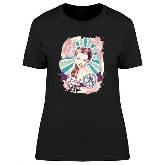 Pinup Woman T-Shirt Women -Image by Shutterstock, Female x-Large