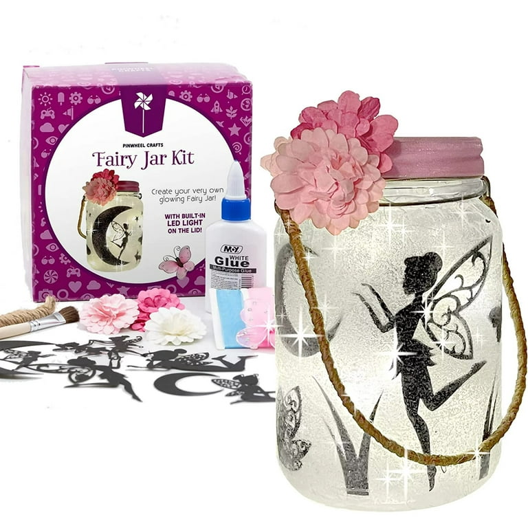 Arts and Crafts for Kids Ages 8-12: Fairy Jar Kit – Make Your Own Fairy  Lantern Night Light – Birthday Gift for Girls - Crafts for Girls