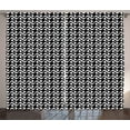 thumbnail image 1 of Ambesonne Pinwheel Curtains 2 Panel Set, Black and White Tile, 108" x 90", Black and White, 1 of 3