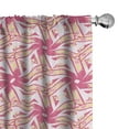 thumbnail image 1 of Pinwheel Curtains 2 Panels Set, Floral Style Curved Lines with Yellow Spots Distressed Effect in Retro Style, Window Drapes for Living Room Bedroom, 56"W X 84"L, Pink and Yellow, by Ambesonne, 1 of 5
