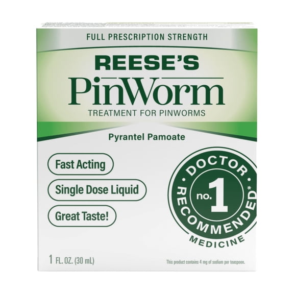 Reeses Pinworm Medicine Pyrantel Pamoate Suspension 1 Count 1 oz