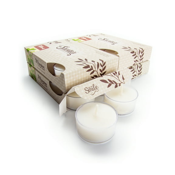 Pinyon & Patchouli Tealight Candles Bulk Pack - 24 White Premium Scented Tea Lights - Natural Oils - Shortie's Candle Company