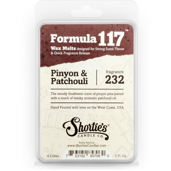 Pinyon & Patchouli Wax Melts - Highly Scented + Natural Oils - Shortie's Candle Company