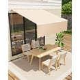 thumbnail image 1 of Pinypikaka 10'x8' Manual Retractable Awning, Waterproof Sun Shade Patio Awning, Heavy Duty Aluminum Frame, 280g Polyester Fabric, Adjustable Roll Out Awning for House, for Deck, Porch, 1 of 7