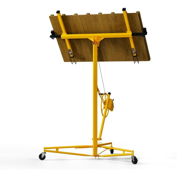 Pinypikaka 11 FT Drywall Lift, 150LBS Heavy Duty Drywall Rolling Lifter Panel, Sheetrock Lift Drywall Lifter, Drywall Lift Panel Hoist Jack with 360° Adjustable Telescopic Arm & 3 Lockable Wheels